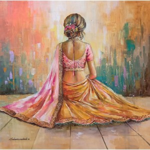 Sabeen Rashid, 24 x 24 Inches, Acrylic on Canvas, Figurative Painting, AC-SBRS-023